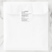 Sticker Rond Ode to Ukraine poème sur Ukraine Courage (Sac)