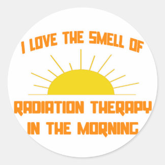 Sticker Rond Odeur de radiothérapie le matin