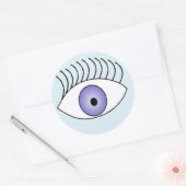 Sticker Rond Oeil bleu (Enveloppe)