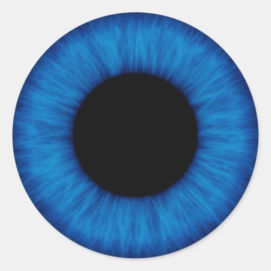 Sticker Rond Oeil bleu d'Halloween (Devant)