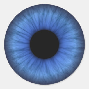 Sticker Rond oeil bleu est mignon