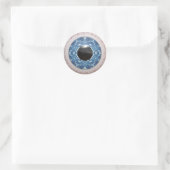 Sticker Rond OEil bleu sanglant (Sac)