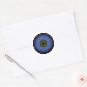 Sticker Rond Oeil bleu violet (Enveloppe)