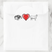 Sticker Rond OEil coeur (Sac)
