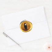 Sticker Rond Oeil de chat peint (Enveloppe)