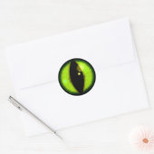 Sticker Rond Oeil de dragons verts (Enveloppe)