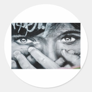 Sticker Rond Oeil de graffiti