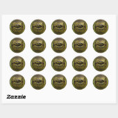 Sticker Rond Oeil de grenouille d'Halloween (Feuille)