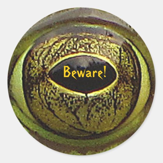 Sticker Rond Oeil de grenouille d'Halloween (Devant)