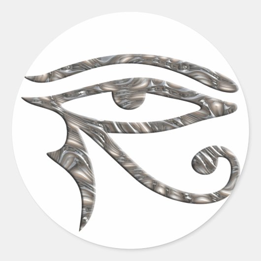 Sticker Rond OEil de Horus - ARGENT (Devant)