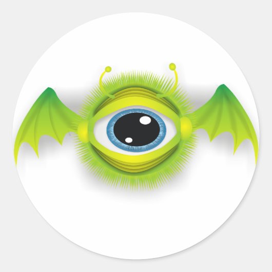 Sticker Rond Oeil de mouche monstre (Devant)