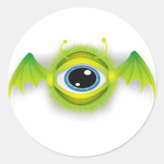 Sticker Rond Oeil de mouche monstre