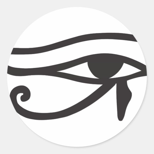 Sticker Rond Oeil de symbole d'Egyptien de Horus (Devant)