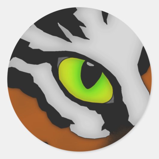 Sticker Rond Oeil de tigre (Devant)