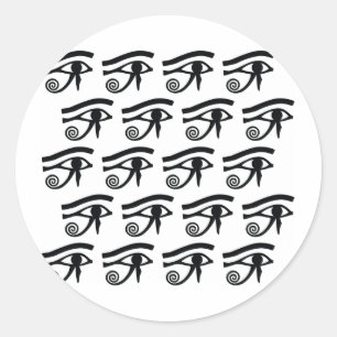Sticker Rond Oeil des hiéroglyphes de Horus