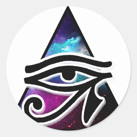 Sticker Rond OEil d'Horus Symbole de protection égyptien (Devant)