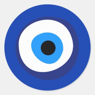 Sticker Rond oeil diabolique ancien symbole antiquité talisman