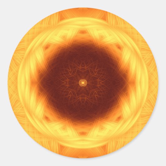 Sticker Rond OEil du soleil Mandala (Devant)