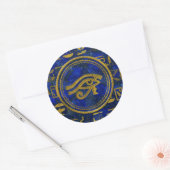 Sticker Rond OEil égyptien de Horus - Wadjet Lapis Lazuli (Enveloppe)