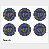 Sticker Rond OEil égyptien de Horus - Wadjet Lapis Lazuli (Feuille)