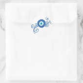 Sticker Rond oeil mal bleu arrondi (Sac)