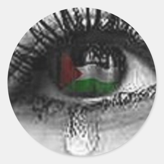 Sticker Rond OEil palestinien (Devant)