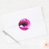 Sticker Rond Oeil rose (Enveloppe)