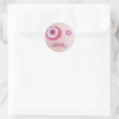 Sticker Rond Oeil rose (Sac)