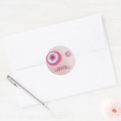 Sticker Rond Oeil rose (Enveloppe)
