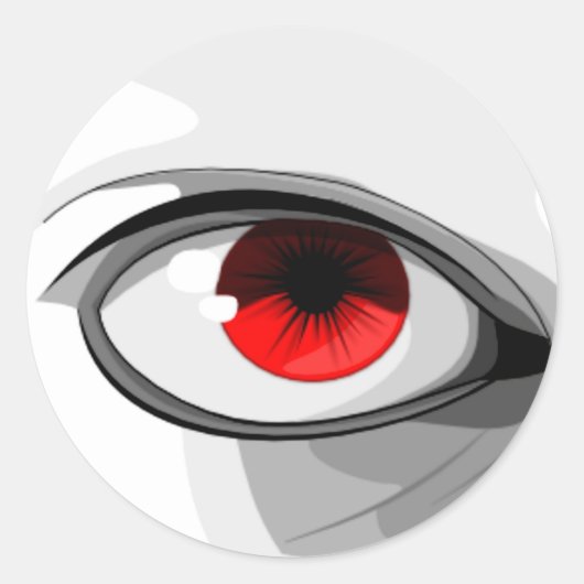 Sticker Rond OEil rouge (Devant)