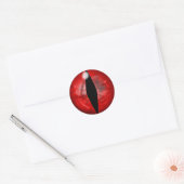 Sticker Rond OEil rouge (Enveloppe)