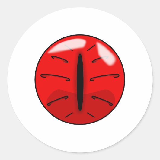 Sticker Rond OEil rouge démoniaque (Devant)