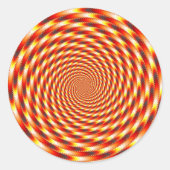 Sticker Rond Oeil rouge - Fractal (Devant)