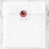 Sticker Rond Oeil Rouge Pour Une Halloween Amusante (Sac)