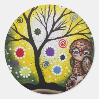 Sticker Rond Oeil Sharp_ Par Lori Everett_ Jour Des Morts, Chou