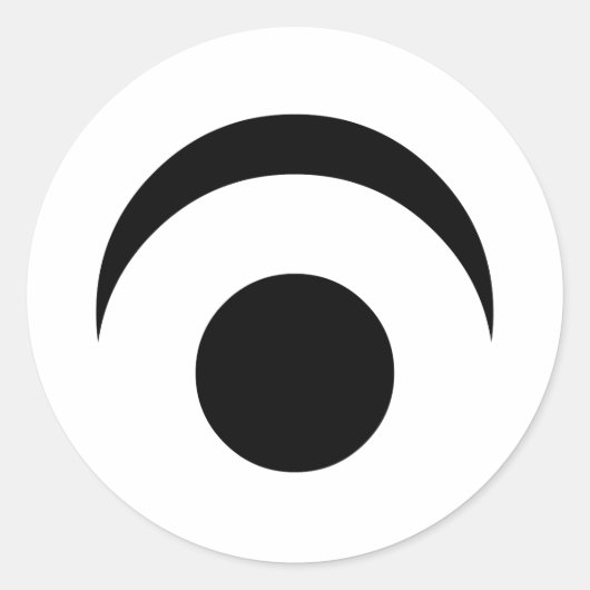 Sticker Rond Oeil simple (Devant)