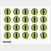 Sticker Rond OEil vert d'un dragon (Feuille)