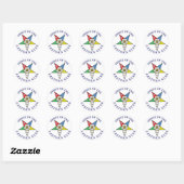STICKER ROND OES LETTEE (Feuille)