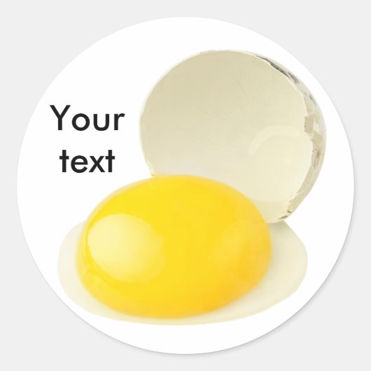 Sticker Rond OEuf de caille cassé (Devant)