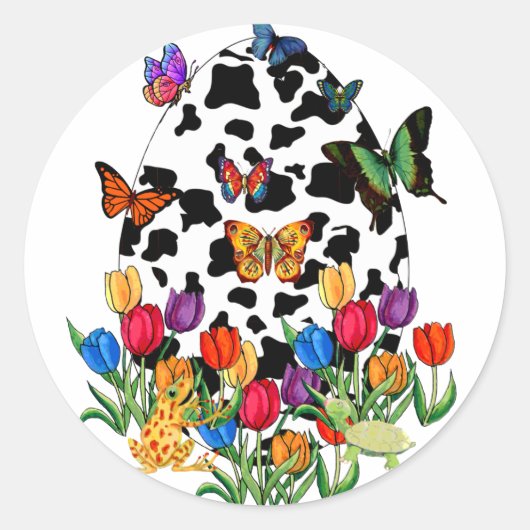 Sticker Rond Oeuf de Pâques (Devant)