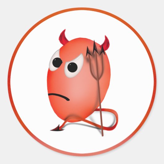 Sticker Rond OEuf du diable de la grenouille (Devant)