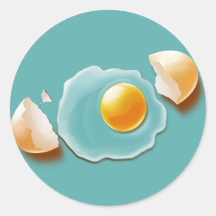 Sticker Rond Oeuf fissuré