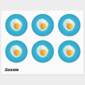 Sticker Rond Oeuf Fries (Feuille)