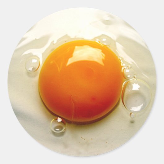 Sticker Rond Oeuf frit "Sunny side up" Photo (Devant)