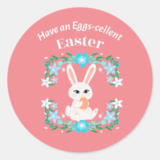 Sticker Rond OEufs-Caves Pâques (Devant)
