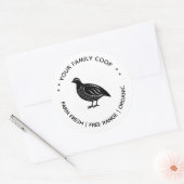 Sticker Rond Oeufs de caille frais de la ferme (Enveloppe)