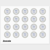 Sticker Rond Oeufs de Pâques amusants (Feuille)