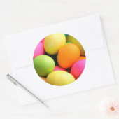 Sticker Rond OEufs de Pâques colorés (Enveloppe)
