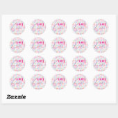 Sticker Rond Oeufs de Pâques colorés mignons (Feuille)