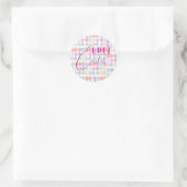 Sticker Rond Oeufs de Pâques colorés mignons (Sac)